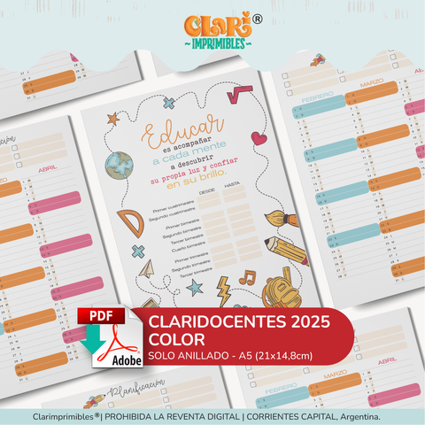 ClariDocente Semanal 2025 - A5