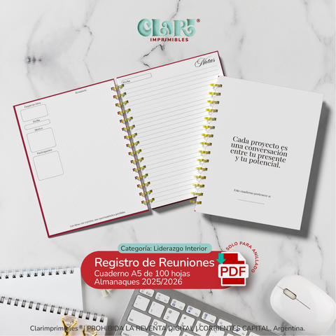 Cuaderno Registro de Reuniones A4