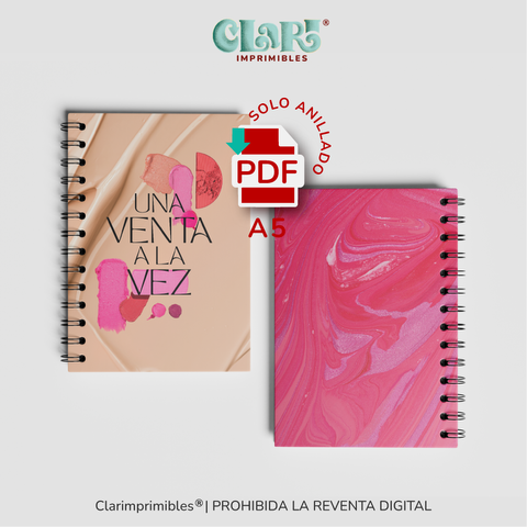 Cuaderno Vendedoras A5 - FUCSIA (solo anillado)