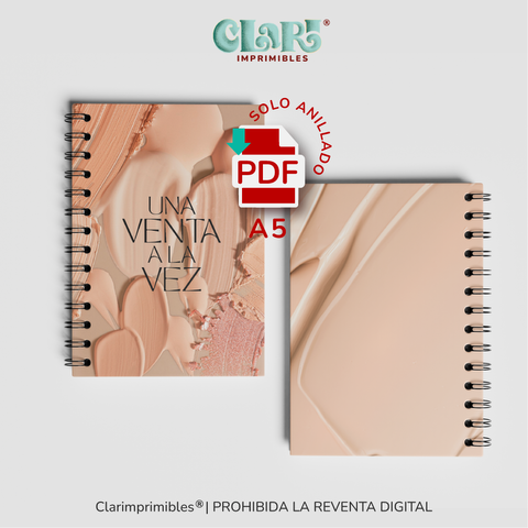 Cuaderno Vendedoras A5 -BEIGE (solo anillado)