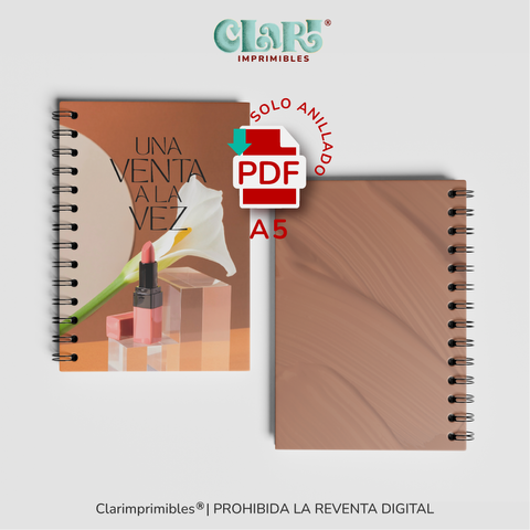 Cuaderno Vendedoras A5 - FLORAL (solo anillado)