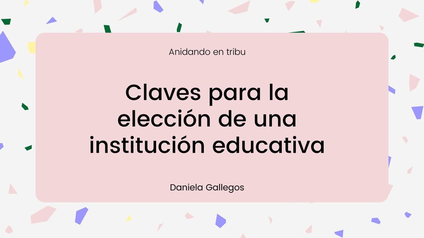 Taller de elección de instituciones educativas