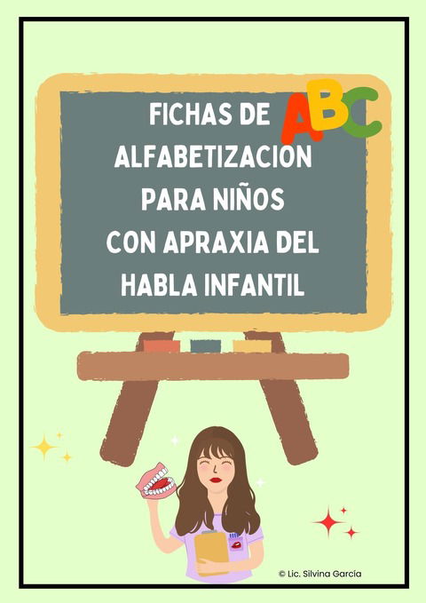 Fichas alfabetización apraxia del habla infantíl