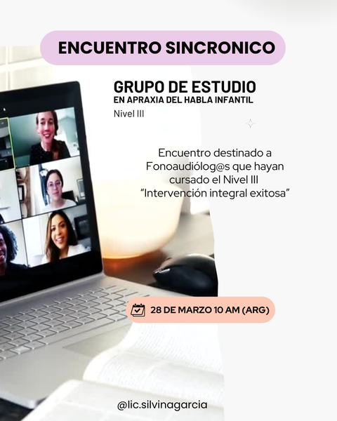 Gupo de estudio Apraxia del habla infantil