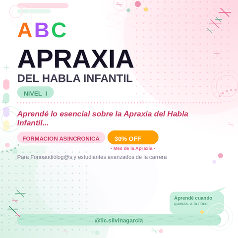 ABC EN APRAXIA DEL HABLA INFANTIL (NIVEL I) 