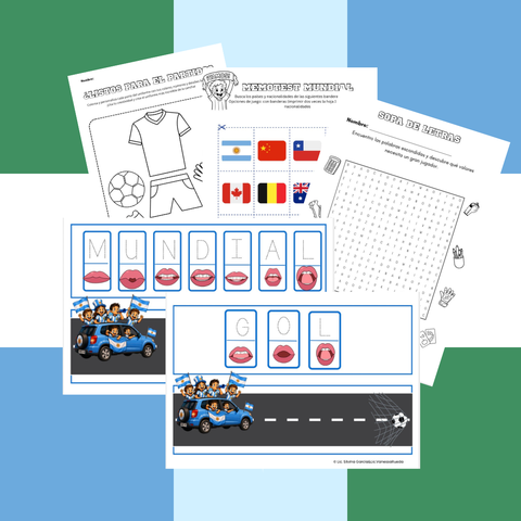 Pack Mundialista para la Estimulación del Habla y Lenguaje 