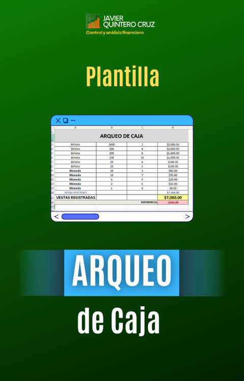 PLANTILLA: Arqueo de caja