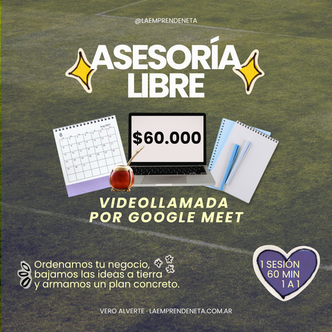 ASESORIA LIBRE - 1 sesión de 60 min.