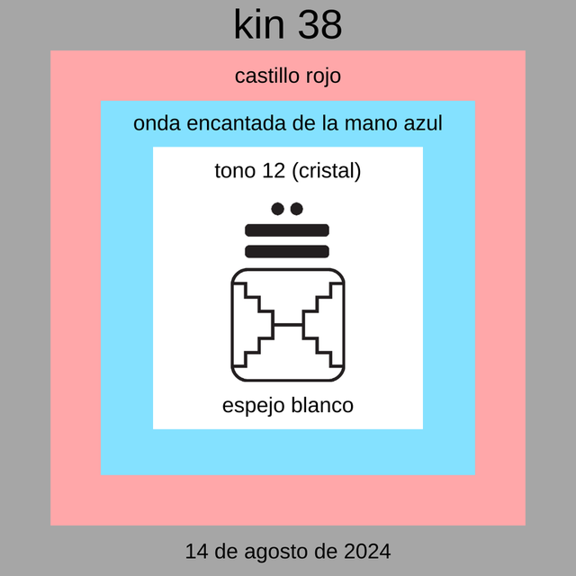 Kin 38 - Espejo Cristal Blanco 