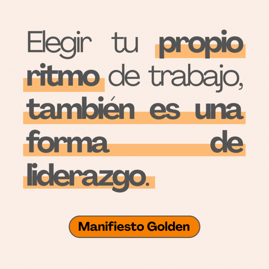Elegir tu propio ritmo de trabajo, también es una forma de liderazgo.
