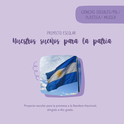 Proyecto + Acto escolar: Nuestros sueños para la patria