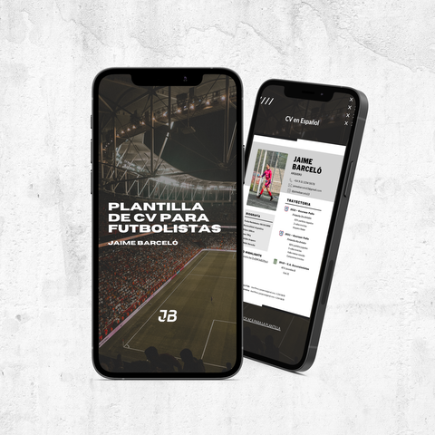 Plantilla de CV para futbolistas 