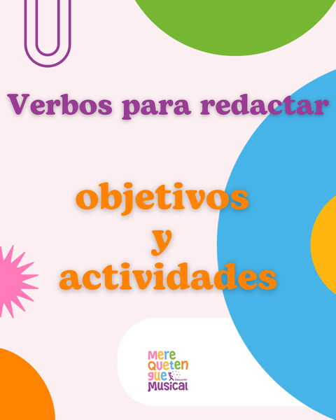 VERBOS PARA OBJETIVOS Y ACTIVIDADES