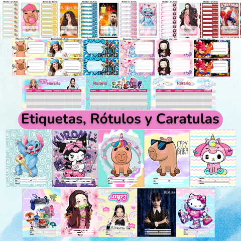 Kit Etiquetas y Rótulos escolares