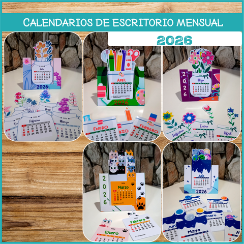 🖨️ Pack calendarios de Escritorio