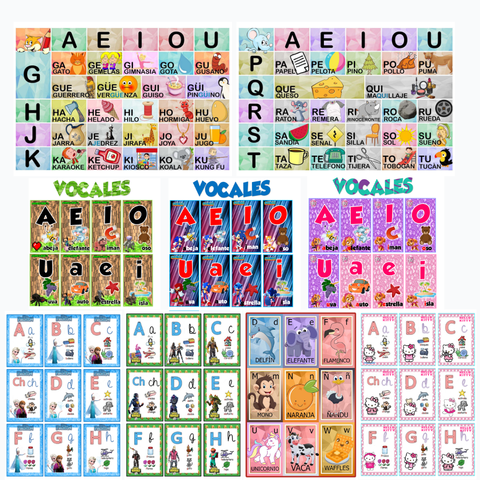 ​Pack Tablas y Abecedarios temáticos