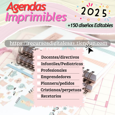 Pack Agendas Imprimibles y Editables 2025/26