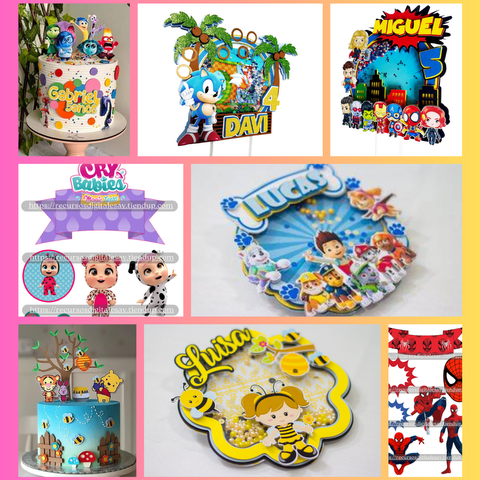 PACK TOPPERS 3D + Regalos