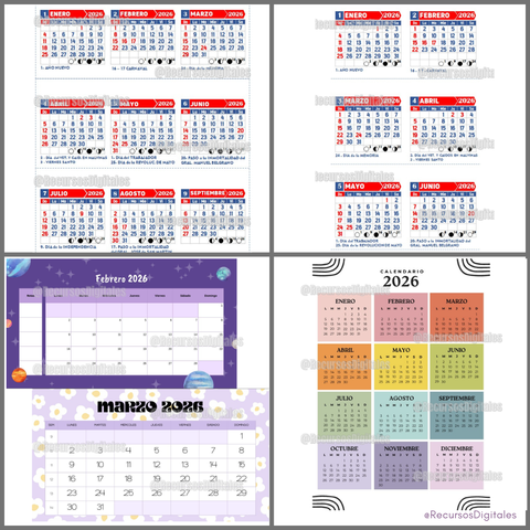 📅​ Pack calendario mingón 2026