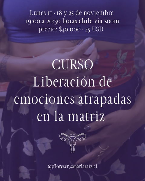 Curso Liberación emociones atrapadas y uso de ombligueras 