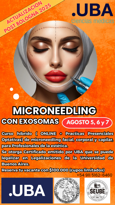 Microneedling Facial, Corporal y Capilar con Certificacion de la Universidad de Buenos Aires (UBA)