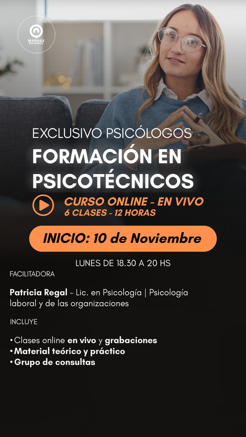 Formación en Psicotécnicos - Para psicologos - Noviembre