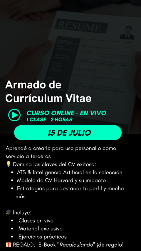 Curso: Armado de CV - Julio