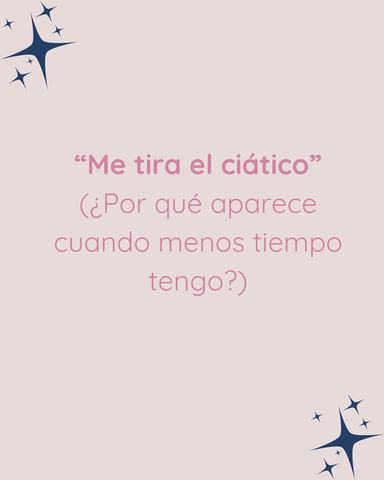 “El cuerpo tiene una pésima costumbre: explotar cuando más ocupada estás.”
