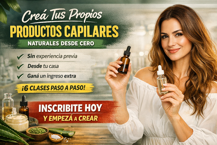 Elaboración de productos capilares artesanales en solo 6 clases