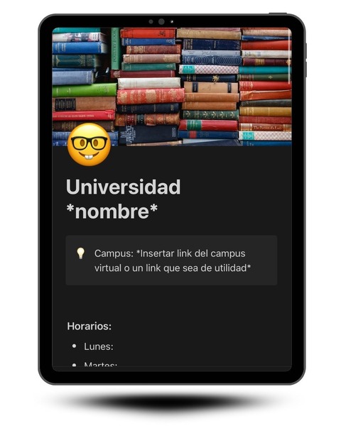 Plantilla para universidad | Notion (Español/Inglés)