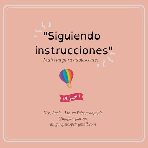 Siguiendo instrucciones - adolescentes