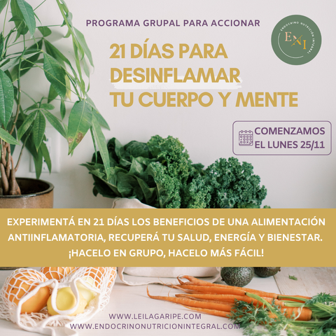 Programa grupal: 21 días para desinflamar tu cuerpo y mente