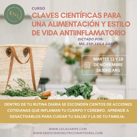 Claves científicas para una alimentación y estilo de vida antiinflamatorio