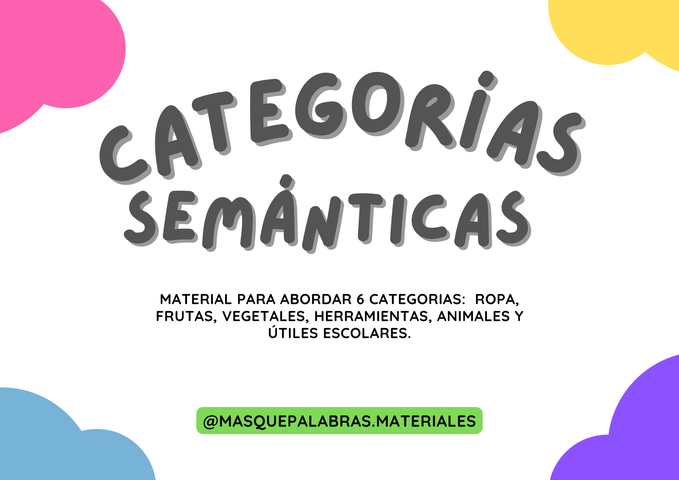 CATEGORÍAS SEMÁNTICAS