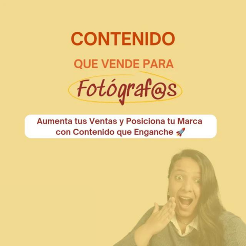 Creación de Contenido que Venda para Fotógrafos 