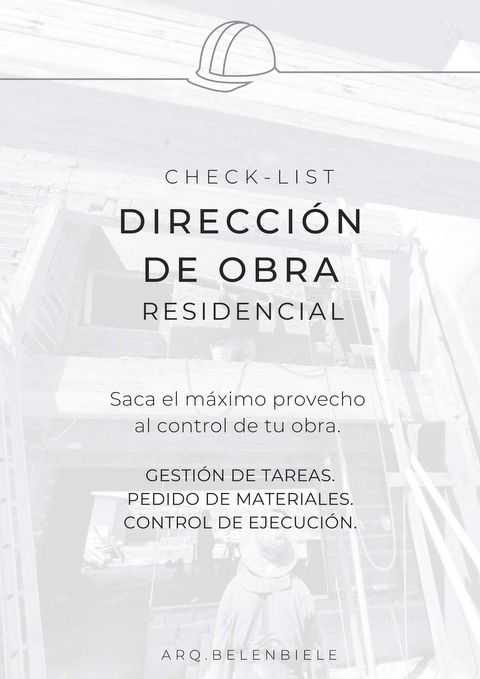 CHECK LIST DIRECCIÓN DE OBRA - COMPLETO - arqbelenbiele