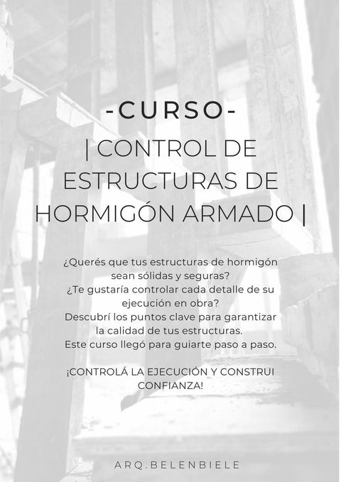 CONTROL DE ESTRUCTURAS DE HORMIGÓN ARMADO