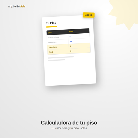 Calculadora TU PISO