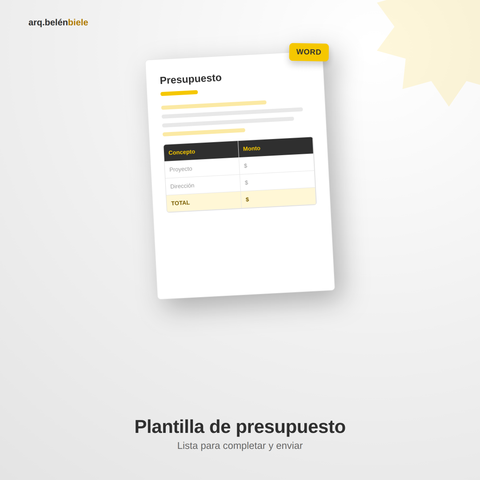 Plantilla de presupuesto