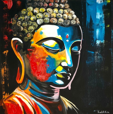Obra “Buda y sus colores”