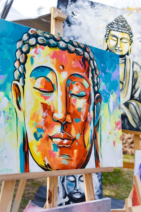 Obra “Buda en colores”