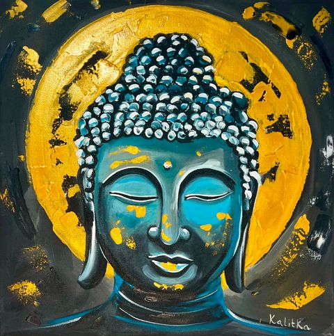 Obra “Buda y luna”