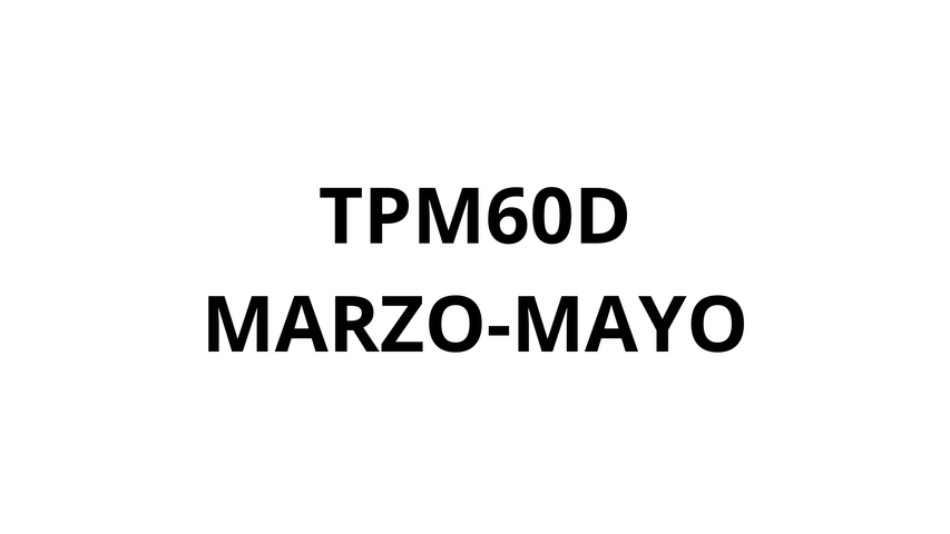 Mentoria TPM60D Marzo-Mayo