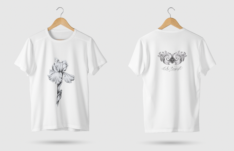 Remera Iris blanco y negro