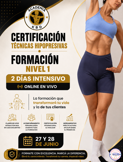 ONLINE INTENSIVO JUNIO: Certificación Internacional en Técnicas Hipopresivas KBD Nivel 1