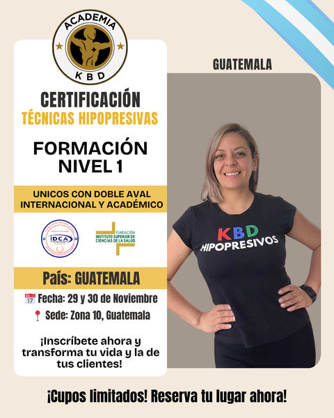 NOVIEMBRE GUATEMALA: Certificación KBDHipopresivos Nivel 1