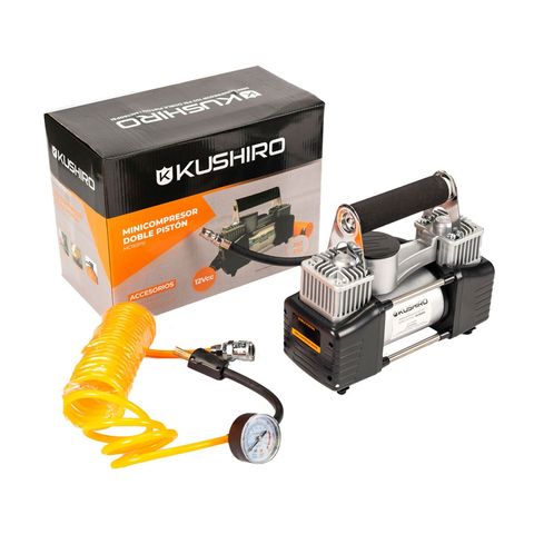 Kushiro Mini Compresor Doble Pistón 12V CC 