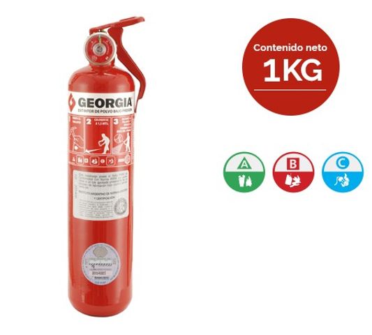 Georgia Extintor de Polvo Bajo Presión 1 Kg 