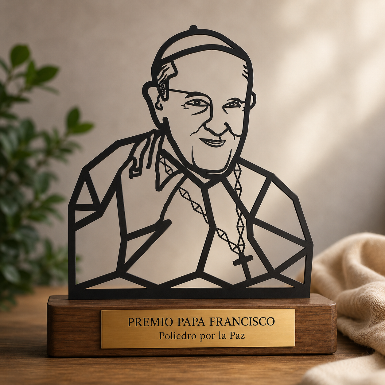 Estatuilla Premio Papa Francisco - Poliedro por la Paz