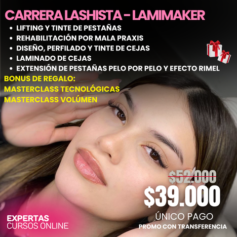 Carrera Lashista y lamimaker Profesional - Clientas en 30 días 